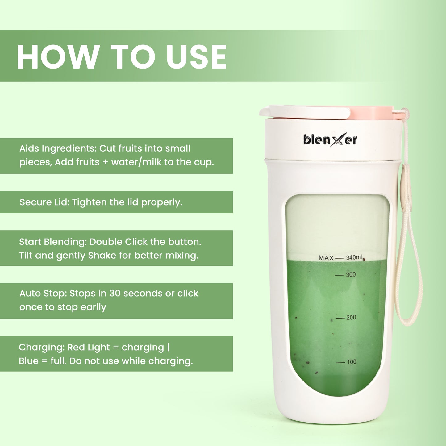 Blenxer Portable Blender 340 ml